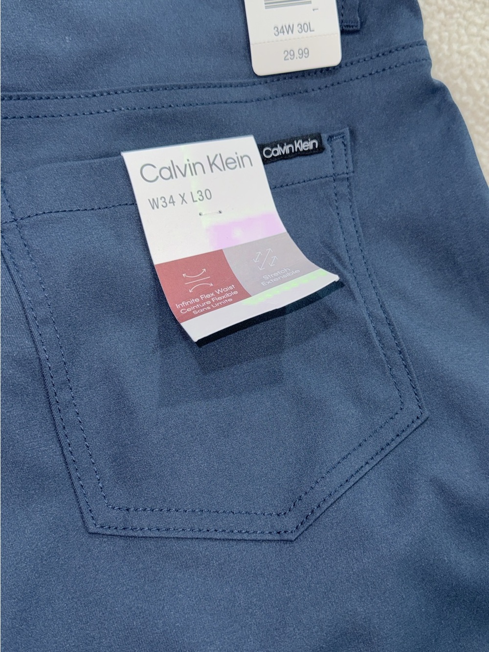 Calvin Klein Twilight Blue Pocket Pants